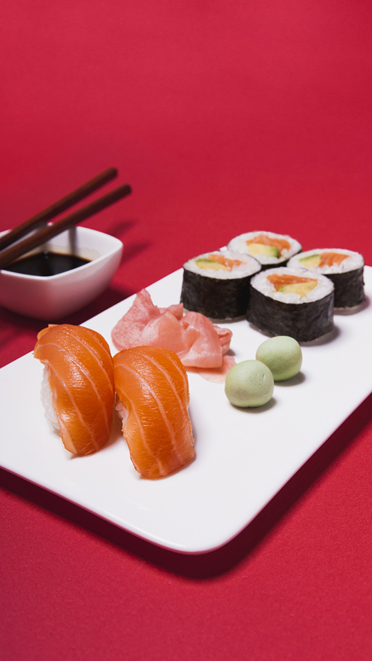 sashimi de salmón