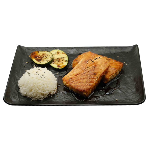 Salmón teppanyaki