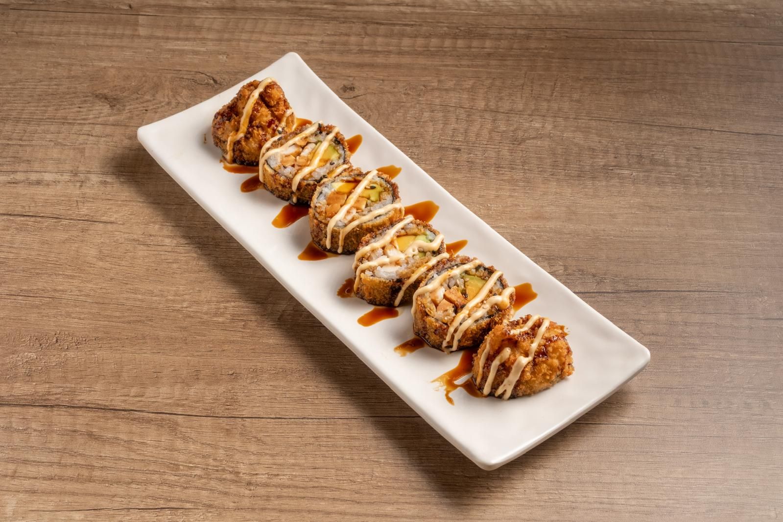 Futomaki pollo tempurizado